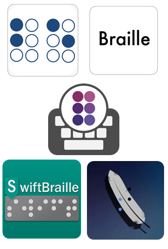 Image of Virtual Braille Keyboard Apps Logos